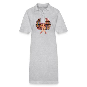 Afro-Américains Afrique - Robe polo bio PAIGER Stanley/Stella Femme - gris chiné - Devant