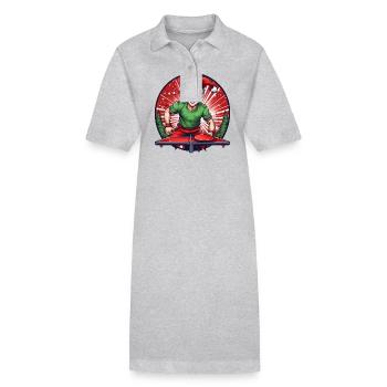 Weihnachtself Ping Pong - Stanley/Stella Frauen Bio-Polokleid PAIGER - Grau meliert - Vorne