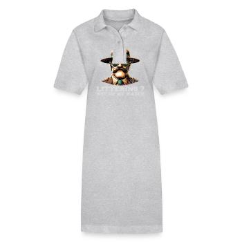 Anti Littering Keine Umwelt Müll Recyceln - Stanley/Stella Frauen Bio-Polokleid PAIGER - Grau meliert - Vorne