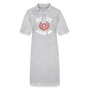 Donut Donuts Candy Bagel - Stanley/Stella PAIGER Organic Women’s Polo Dress - heather grey - Front