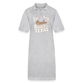 Texas State Texaner Texas - Stanley/Stella Frauen Bio-Polokleid PAIGER - Grau meliert - Vorne