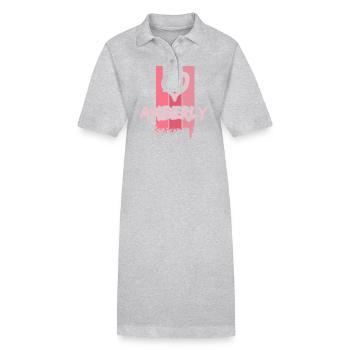 Ambré Ambré - Robe polo bio PAIGER Stanley/Stella Femme - gris chiné - Devant
