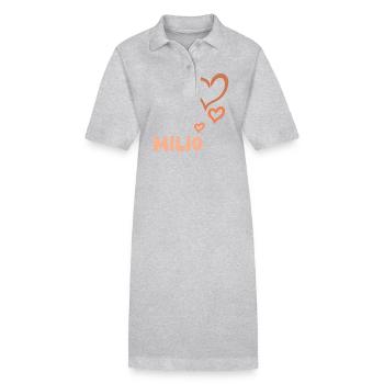 Milio als Vorname - Stanley/Stella Frauen Bio-Polokleid PAIGER - Grau meliert - Vorne
