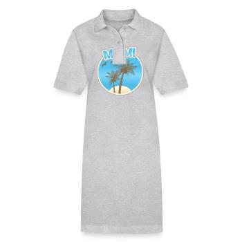 Vacances Miami - Robe polo bio PAIGER Stanley/Stella Femme - gris chiné - Devant