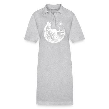 Fée - Robe polo bio PAIGER Stanley/Stella Femme - gris chiné - Devant
