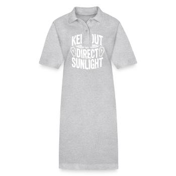 Tenir à l’abri de la lumière directe du soleil ! Vampire Goth Emo - Robe polo bio PAIGER Stanley/Stella Femme - gris chiné - Devant