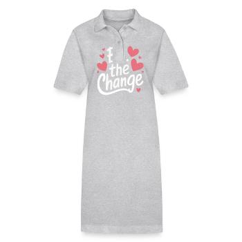 Altruisme Don désintéressé Donner d’école - Robe polo bio PAIGER Stanley/Stella Femme - gris chiné - Devant