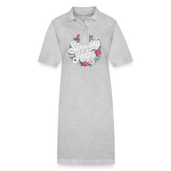 Swearing Helps 8 - Stanley/Stella Frauen Bio-Polokleid PAIGER - Grau meliert - Vorne