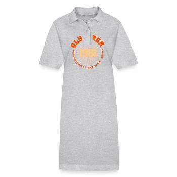 Award 1981 - Stanley/Stella PAIGER Organic Women’s Polo Dress - heather grey - Front
