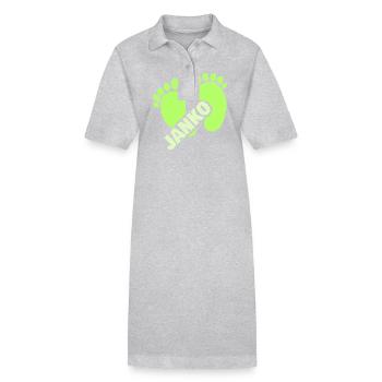 Birth of Janko - Stanley/Stella PAIGER Organic Women’s Polo Dress - heather grey - Front