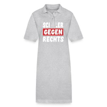 Schüler Gegen Rechts - Rechts Nein Danke - Stanley/Stella Frauen Bio-Polokleid PAIGER - Grau meliert - Vorne