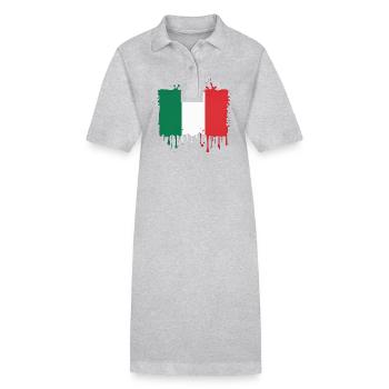DRAPEAU ITALIEN DRAPEAU ITALIE - Robe polo bio PAIGER Stanley/Stella Femme - gris chiné - Devant