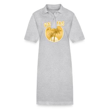 Kaputas comme jour férié - Robe polo bio PAIGER Stanley/Stella Femme - gris chiné - Devant