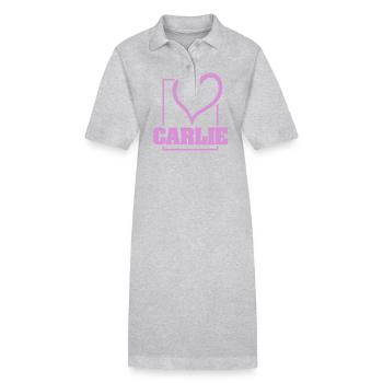 Bachelorette Carlie - Stanley/Stella PAIGER Organic Women’s Polo Dress - heather grey - Front