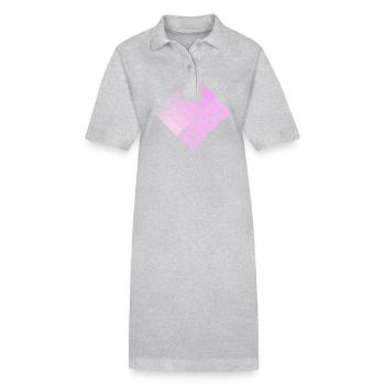Parents 1965 - Stanley/Stella PAIGER Organic Women’s Polo Dress - heather grey - Front