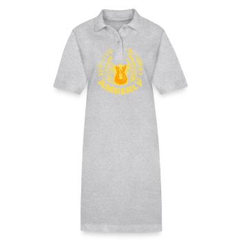 Ambré comme une guitare - Robe polo bio PAIGER Stanley/Stella Femme - gris chiné - Devant