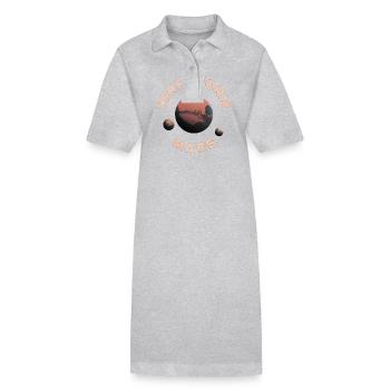 Mars Planet Planeten Sonnensystem - Stanley/Stella Frauen Bio-Polokleid PAIGER - Grau meliert - Vorne