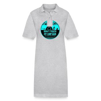 Avertissement de carpe - Robe polo bio PAIGER Stanley/Stella Femme - gris chiné - Devant