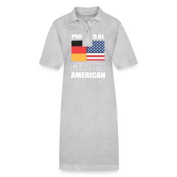 American German - Stanley/Stella PAIGER Organic Women’s Polo Dress - heather grey - Front