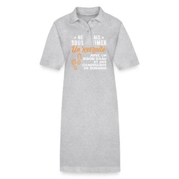 Humor-Lauf-Retreat - Stanley/Stella Frauen Bio-Polokleid PAIGER - Grau meliert - Vorne