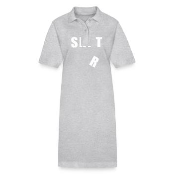 Idée de cadeau t-shirt shit shit t-shirt - Robe polo bio PAIGER Stanley/Stella Femme - gris chiné - Devant