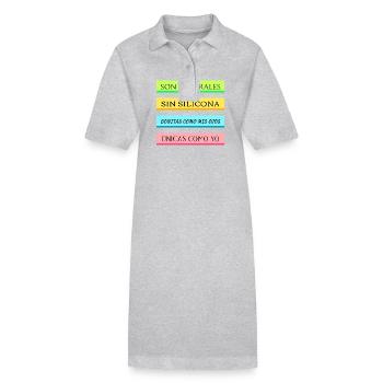 Ils sont naturels et sans silicone 1 - Robe polo bio PAIGER Stanley/Stella Femme - gris chiné - Devant