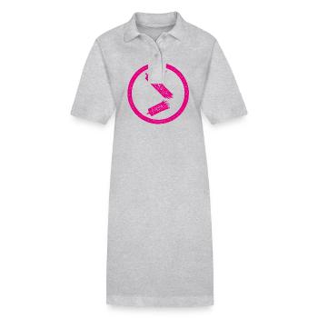 Rayon de symbole Antifa détruit - Robe polo bio PAIGER Stanley/Stella Femme - gris chiné - Devant