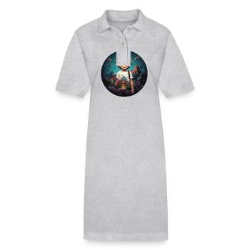 Young explorer - Stanley/Stella PAIGER Organic Women’s Polo Dress - heather grey - Front