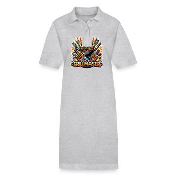 GrillMaster - Grill Illustration - Stanley/Stella PAIGER Organic Women’s Polo Dress - heather grey - Front