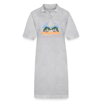 Jours fériés et reine des fêtes - Robe polo bio PAIGER Stanley/Stella Femme - gris chiné - Devant