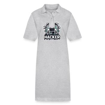Hacker - Illustration - Robe polo bio PAIGER Stanley/Stella Femme - gris chiné - Devant
