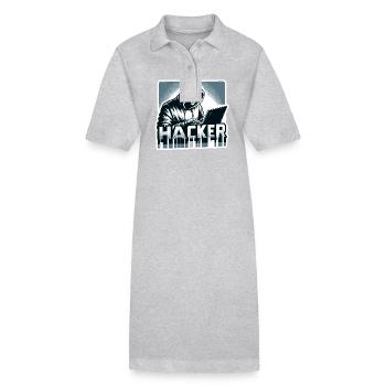 Hacker - Illustration - Robe polo bio PAIGER Stanley/Stella Femme - gris chiné - Devant