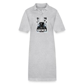 Hacker - Illustration - Robe polo bio PAIGER Stanley/Stella Femme - gris chiné - Devant