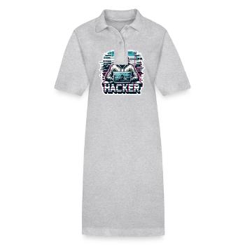 Hacker - Illustration - Robe polo bio PAIGER Stanley/Stella Femme - gris chiné - Devant
