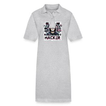 Hacker - Illustration - Robe polo bio PAIGER Stanley/Stella Femme - gris chiné - Devant