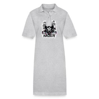 Hacker - Illustration - Robe polo bio PAIGER Stanley/Stella Femme - gris chiné - Devant