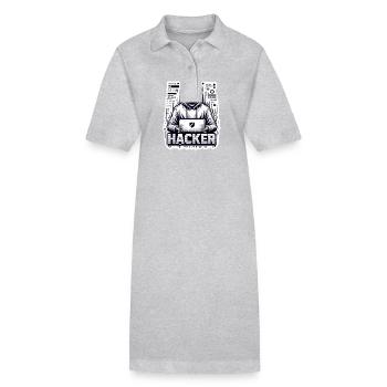 Hacker - Illustration - Robe polo bio PAIGER Stanley/Stella Femme - gris chiné - Devant