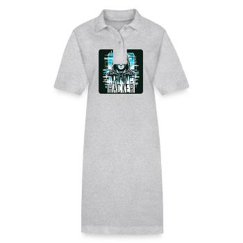 Hacker - Illustration - Robe polo bio PAIGER Stanley/Stella Femme - gris chiné - Devant