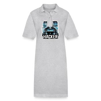 Hacker - Illustration - Robe polo bio PAIGER Stanley/Stella Femme - gris chiné - Devant