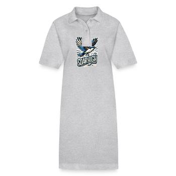 Soar High - illustration d'oiseau - Robe polo bio PAIGER Stanley/Stella Femme - gris chiné - Devant