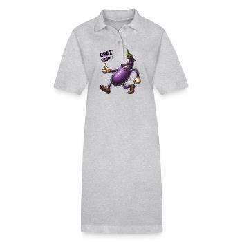 Crazy Veggies: Eggplant Hairy Power Walker - Stanley/Stella Frauen Bio-Polokleid PAIGER - Grau meliert - Vorne