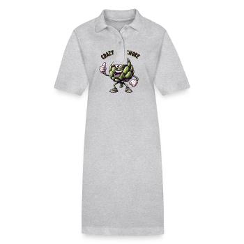 Crazy Veggies: Artichoke Thumbs Up - Stanley/Stella Frauen Bio-Polokleid PAIGER - Grau meliert - Vorne