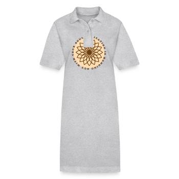 meditation - Stanley/Stella Frauen Bio-Polokleid PAIGER - Grau meliert - Vorne
