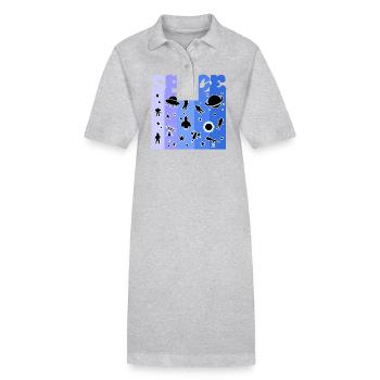 Space, Astronaut, All, Weltall - Stanley/Stella Frauen Bio-Polokleid PAIGER - Grau meliert - Vorne