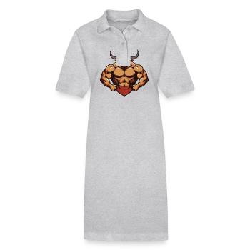 Bull Bull Beast Musculation - Robe polo bio PAIGER Stanley/Stella Femme - gris chiné - Devant