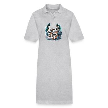 tartine beurrée et café - Robe polo bio PAIGER Stanley/Stella Femme - gris chiné - Devant