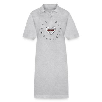 One Love Heart - Stanley/Stella Frauen Bio-Polokleid PAIGER - Grau meliert - Vorne