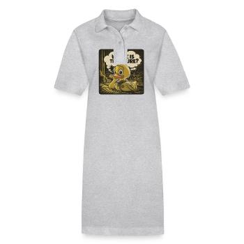 Canard en plastique jaune réfléchi - Robe polo bio PAIGER Stanley/Stella Femme - gris chiné - Devant