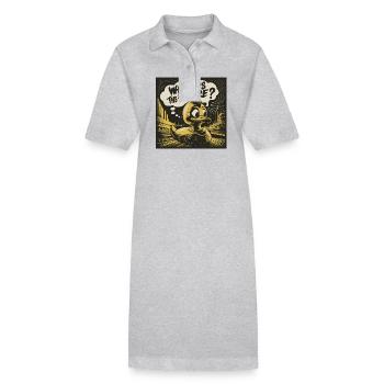 Canard en plastique jaune réfléchi - Robe polo bio PAIGER Stanley/Stella Femme - gris chiné - Devant