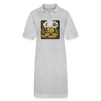 Canard en plastique jaune réfléchi - Robe polo bio PAIGER Stanley/Stella Femme - gris chiné - Devant